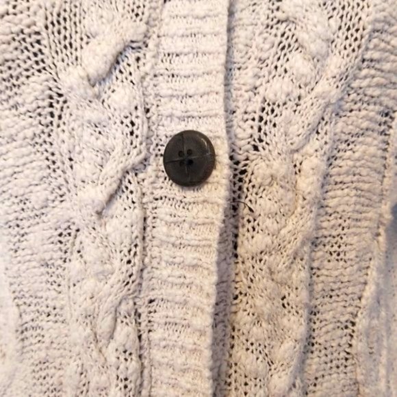 LUCKY BRAND | Women's Knit Sweater Hooded Cardigan Cream Size Small - Picture 3 of 7